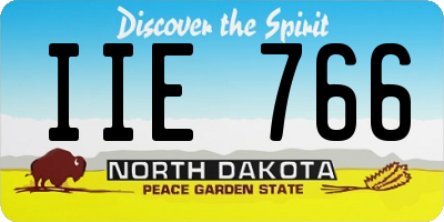 ND license plate IIE766