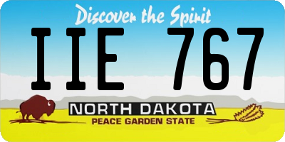 ND license plate IIE767