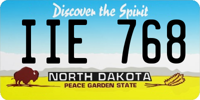 ND license plate IIE768
