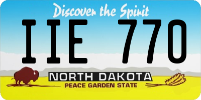 ND license plate IIE770
