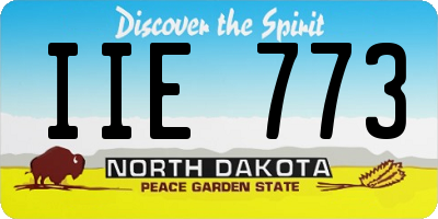 ND license plate IIE773