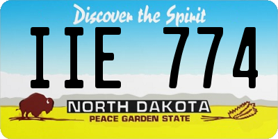 ND license plate IIE774