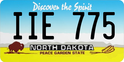 ND license plate IIE775
