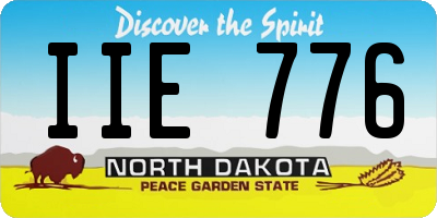 ND license plate IIE776