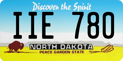 ND license plate IIE780