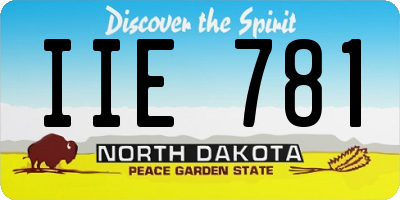 ND license plate IIE781