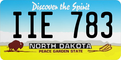 ND license plate IIE783