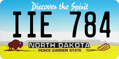 ND license plate IIE784