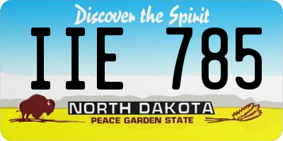 ND license plate IIE785