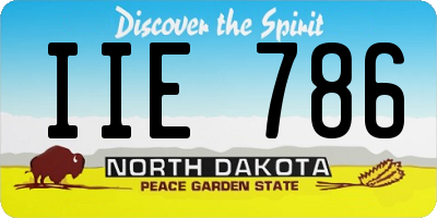ND license plate IIE786