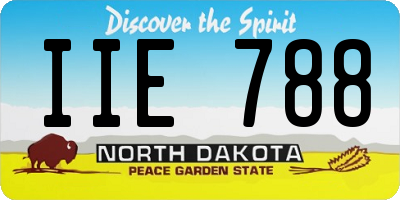 ND license plate IIE788