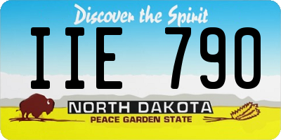 ND license plate IIE790