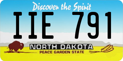 ND license plate IIE791