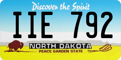 ND license plate IIE792
