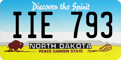 ND license plate IIE793