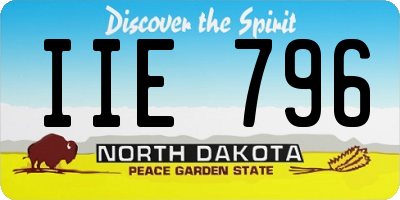 ND license plate IIE796
