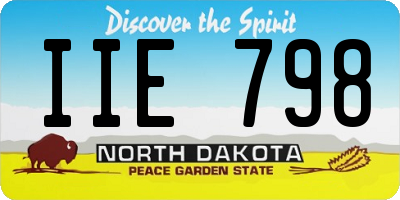 ND license plate IIE798