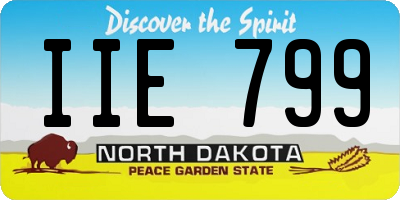 ND license plate IIE799