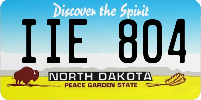 ND license plate IIE804