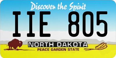 ND license plate IIE805