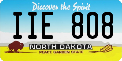 ND license plate IIE808
