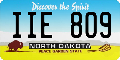 ND license plate IIE809