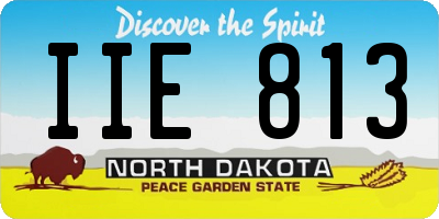ND license plate IIE813