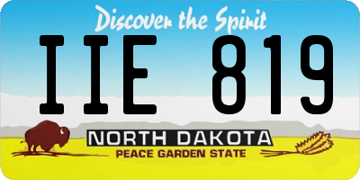 ND license plate IIE819
