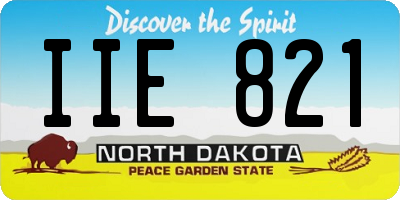 ND license plate IIE821