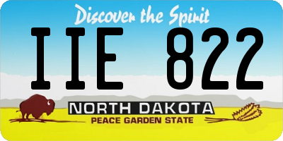 ND license plate IIE822