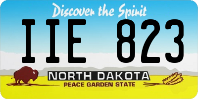ND license plate IIE823