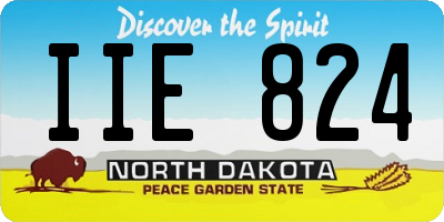 ND license plate IIE824