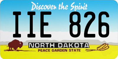 ND license plate IIE826