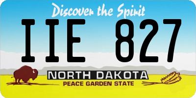 ND license plate IIE827