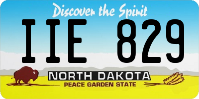 ND license plate IIE829