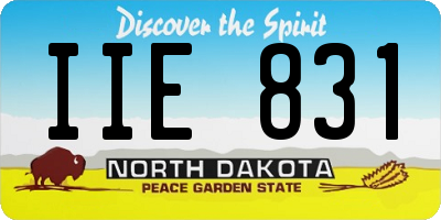 ND license plate IIE831