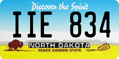 ND license plate IIE834