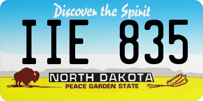 ND license plate IIE835