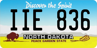 ND license plate IIE836