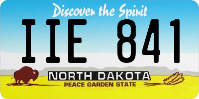 ND license plate IIE841