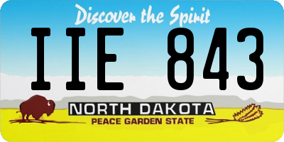 ND license plate IIE843