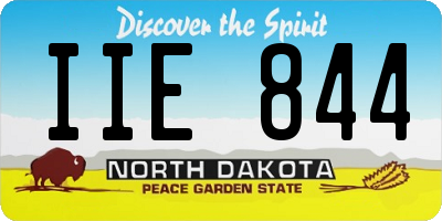ND license plate IIE844