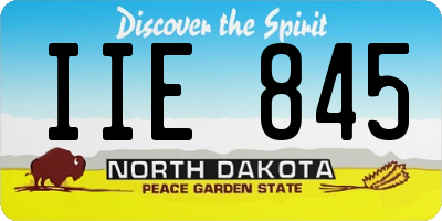 ND license plate IIE845