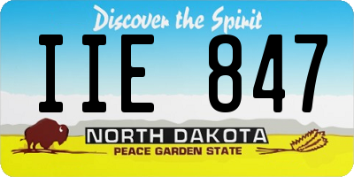ND license plate IIE847