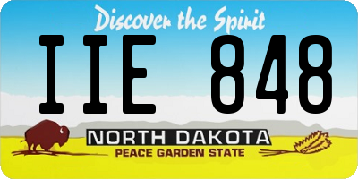 ND license plate IIE848