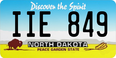 ND license plate IIE849