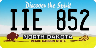 ND license plate IIE852