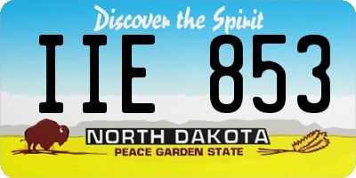 ND license plate IIE853