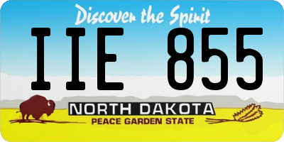 ND license plate IIE855