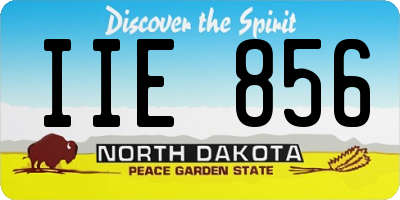ND license plate IIE856